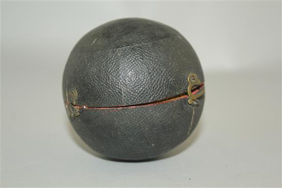 A Lanes Pocket Globe, London 1809, 2.75in. wide,